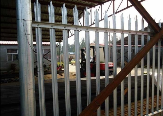 D Section Security Palisade Fencing 1.5m Square Post