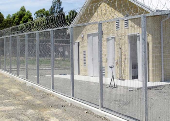 Grey 4mm Clear View Fence H2.2m Anti Climb Security Fencing