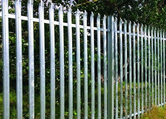 1.8m High Powder Coating Galvanised Palisade Fencing Triple Pointed Head