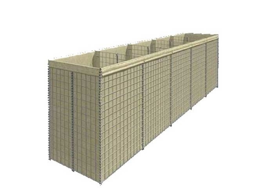 Green 76x76mm HESCO Wall Wire Basket Rock Retaining Wall