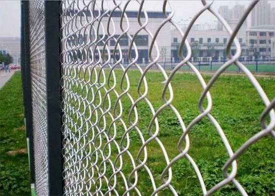 8 Ft Chain Link Fence Black Metal Chain Link Fencing PVC Coated