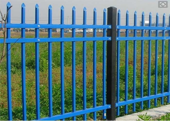 Height 3030mm Spear Top Tubular Steel Fence For Schools