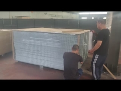 The security fence is being palletized for easy delivery